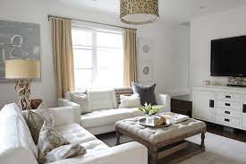 White Leather Sofas Transitional