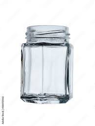 Open Empty Glass Jar Of Unusual Shape