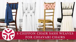 4 chiffon chair sash weaves for