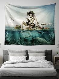ocean beauty print tapestry wall