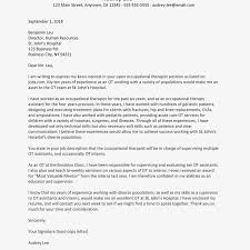Occupational Therapist Cover Letter And Resume Examples