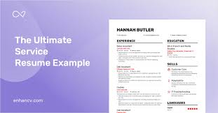 Service Resume Example And Guide For 2019