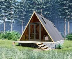 Custom Small Cabin House Plan With 3d
