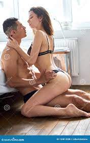 Slim Girl and Nude Man Having Sex on the Floor Stock Photo - Image of dark,  background: 153813208