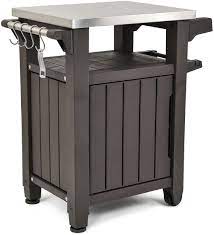 outdoor table and storage cabinet