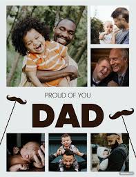 free dad photo collage template