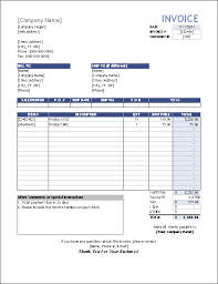 Sales Invoice Template Word Free Invoice Template