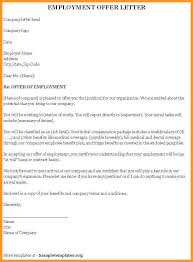 8 9 Sample Offer Letters Of Employment Fedupflyers Contract Template
