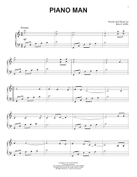 The black keys are modifications of these notes. Piano Man Piano Solo Print Sheet Music Now