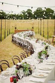 Incredible Long Table Wedding Reception Curved Floral And