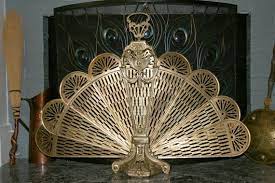 1900s Victorian Peacock Fireplace