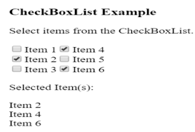 asp net checkboxlist syntax and