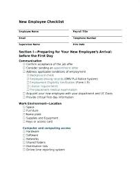 Hiring Checklist Template Employee File Free Files Sample Uk