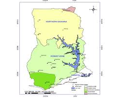 See below the current map of ghana clearly showing all the. Map Of Ghana Showing The Geographical Regions And Vegetative Cover Download Scientific Diagram