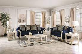 marinella living room set royal blue