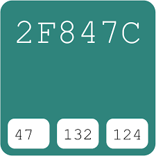 Celadon Green 2f847c Hex Color Code Schemes Paints