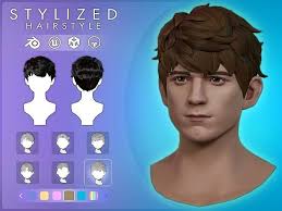 3d model game hair stylized male