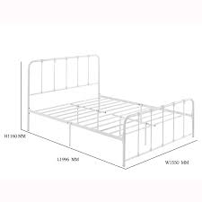 Domee Queen Size Metal Bed Frame Black