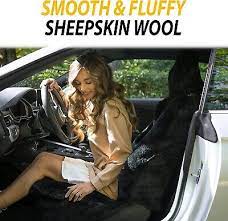 Black Genuine Sheepskin Seat Cover