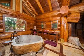 small log cabins bathroom ideas