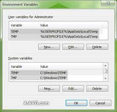 list of environment variables in