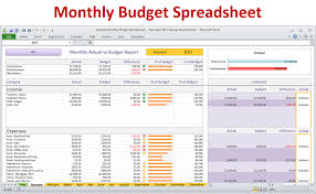 Home Budget Spreadsheet Excel Budget Template Excel Monthly