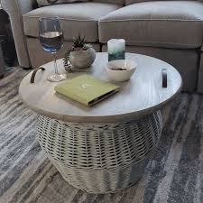 Easy Wicker Basket Coffee Table Diy