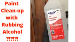 rubbing alcohol to remove paint