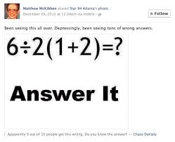 Stupid Math Problem On Facebook