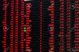 Stock Market Price Ticker Board In Bear Stock Market Day Stock