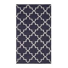 white cotton geometric kilim rug