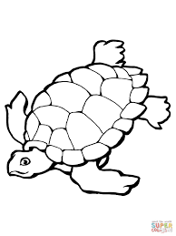 Раскраска Плывущая морская черепаха | Раскраски для детей печать онлайн