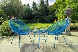 monaco blue 3pc egg chair set royalcraft