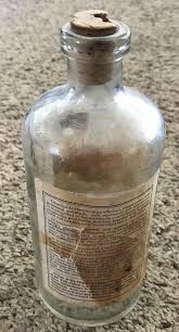Antique Listerine Cork Top Glass Bottle