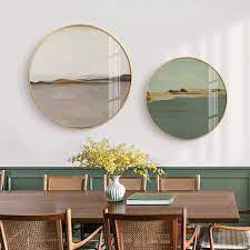 Round Circle Canvas Wall Decor Name