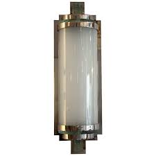 Art Deco Sconce With Nickel Finish And Glass Modernist In 2020 Art Deco Wall Lights French Art Deco Wall Lights