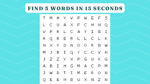 word search puzzle can you find 5