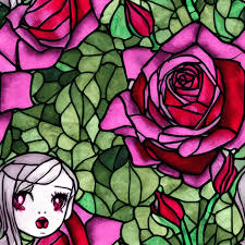 Rose Beauty And Beast Stained Glass