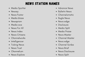 200 cool news station names ideas and