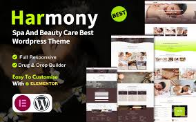 harmony beauty care spa salon wordpress