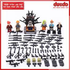 Combo 6 nhân vật PUBG chúa tể chiến tranh Đồ chơi Lắp ghép Mini Minifigures  Army lính QuanGuan 100022 Mô hình