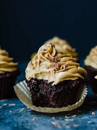 dark chocolate cupcakes with peanut
