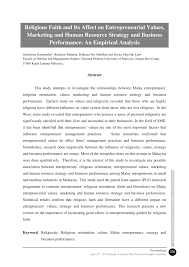 Contextual translation of human resource into malay. Pdf Religious Faith And Its Affect On Entrepreneurial Values Marketing And Human Resource Strategy And Business Performance An Empirical Analysis