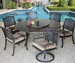 100 Round Patio Table With Lazy Susan