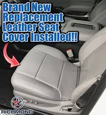 Bottom Leather Seat Cover Gray