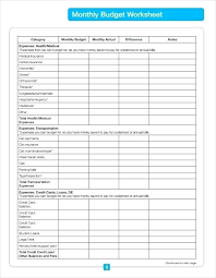Monthly Home Expenses Template Household Expense Sheet