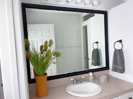 a quick way to frame a bathroom mirror