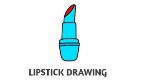 how to draw a lipstick drawing step by step