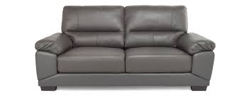 daytona grey leather 2 seater sofa ez