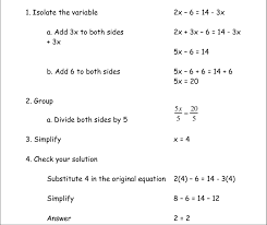 The Linear Equation Problem Example One